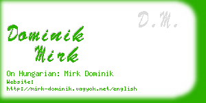 dominik mirk business card